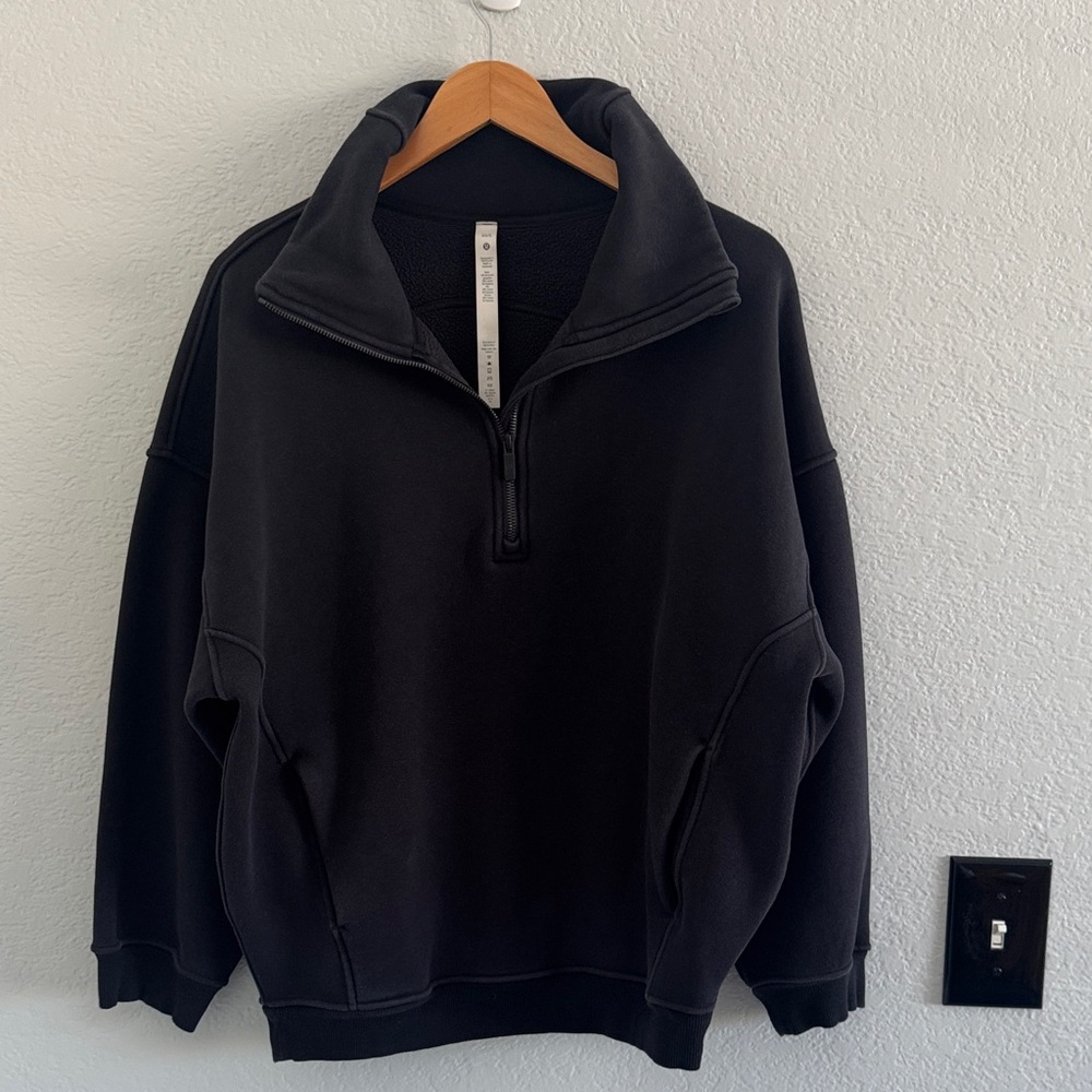 LULULEMON Scuba Black Half Zip-Up Sweater